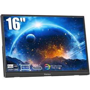 Monitor de viaje portátil FHD 1920X1200 de 16 pulgadas, pantalla HDMI USBC IPS, HDR Plug &amp; Play,