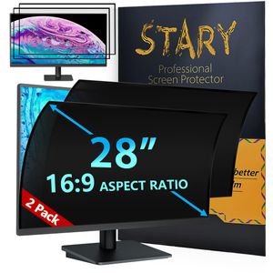 STARY Paquete de 2 filtros de pantalla de privacidad para computadora de 28 pulgadas para monitores