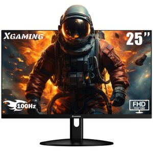 Monitor de 25 pulgadas, FHD 1080P 100Hz, pantalla de computadora sin marco, 1 ms 99% sRGB, cuidado