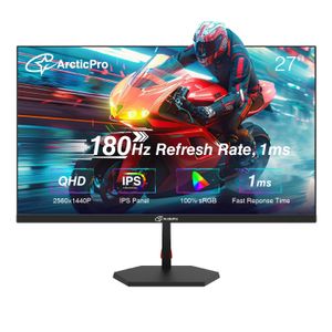 Monitor de juegos QHD de 27 pulgadas 2560 x 1440p, 180 Hz, 2K, panel IPS, tiempo de respuesta de 1