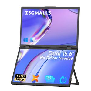 ZSCMALLS Extensor de pantalla para laptop, monitor portátil dual de 15.6 pulgadas para laptop USB-C