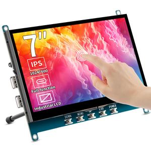 Pantalla táctil de 7 pulgadas para Raspberry PI 5 | 1024 × 600 | IPS | Soporte de modo alternativo