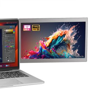 Monitor portátil para portátil Mac USB Dual Laptop Screen Extender 12 '' FHD 1080P Segunda pantalla