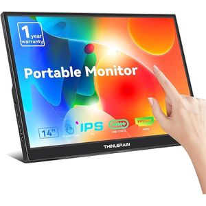 Monitor portátil IPS FHD 1920x1200 de 14 pulgadas con pantalla táctil tipo C 3.1 y HDMI, monitor de