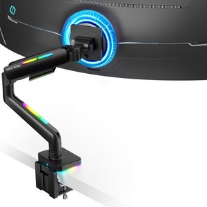 Ares Wing Brazo de monitor resistente para pantalla ultra ancha de 49 pulgadas y 44 libras,