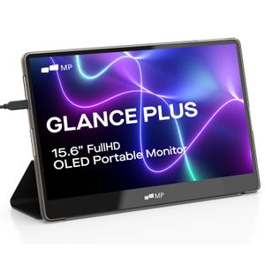MP Mobile Pixels New Glance Plus - Monitor portátil OLED de 15.6 pulgadas, 1 MS 100000:1 extensor de
