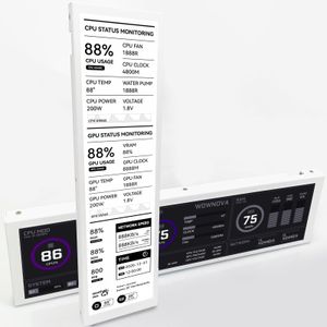 WOWNOVA Monitor de temperatura de computadora de 8.8 pulgadas (compatible con tema dinámico), 1 clic