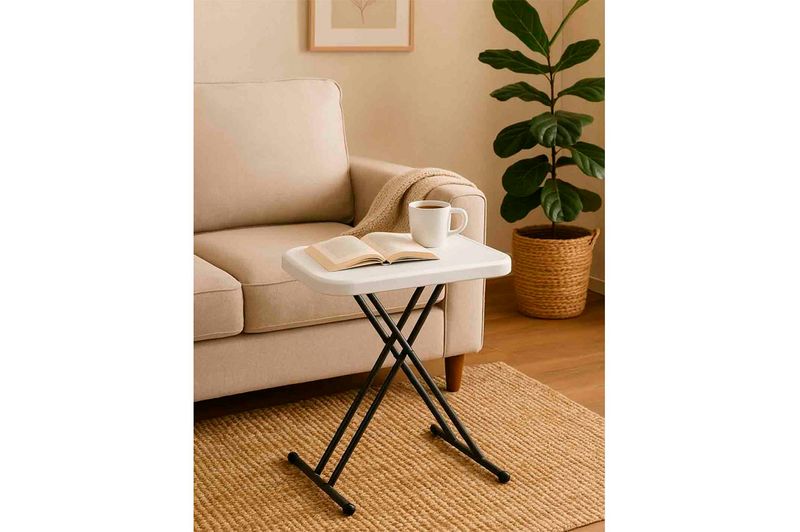 Mesa Auxiliar Plegable Lifetime 66x45 cm LFT08354 Blanco