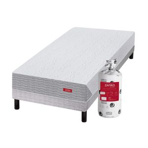Conjunto Sommier en caja y Colchón Zafiro Express Light de 1 plaza 80x190