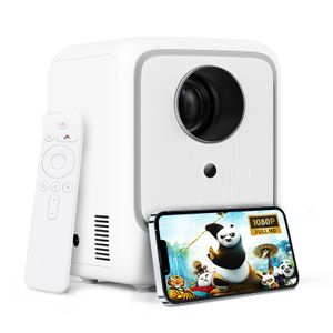 ?Keystone automático?Mini proyector portátil compatible con 1080P, proyector de video WiFi