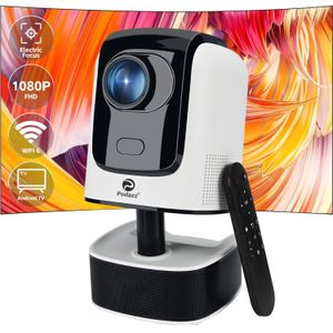 Proyector Bluetooth con 5G, proyector de cine nativo 1080P para exteriores, proyector de cine en