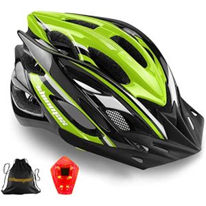 Bike Helmet Men Women, Shinmax Bicycle Helmet with Rear Light and Detachable Visor,Lightweight