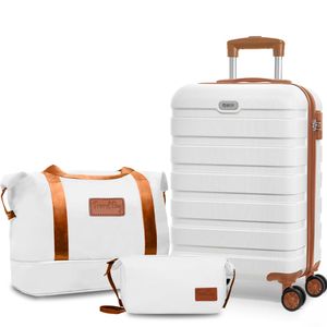 AnyZip Equipaje PC ABS Hardside maleta ligera con 4 ruedas universales TSA Lock 20 24 28 pulgadas,