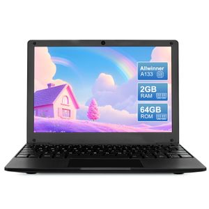 Mini computadora portátil Android 12 de 10.1 pulgadas, computadora portátil pequeña Netbook con