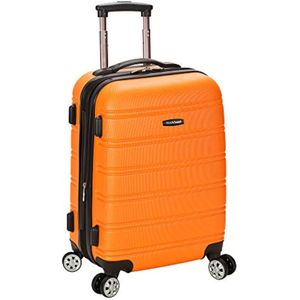 Rockland - Equipaje Melbourne rígido y expandible de ruedas giratorias, Anaranjado), F145-ORANGE