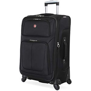 SwissGear - Equipaje suave expandible Sion con ruedas, Negro -