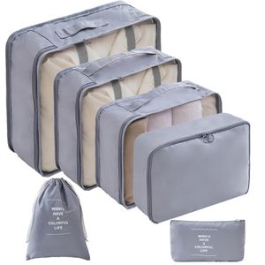 LANSKLBD Juego de 8 cubos de embalaje para maletas, organizadores de equipaje de viaje, esenciales