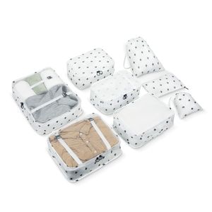 LANSKLBD Juego de 8 cubos de embalaje para maletas, organizadores de equipaje de viaje, esenciales