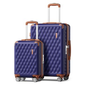 Melalenia Maleta grande rígida de ABS, equipaje de 28 pulgadas con ruedas giratorias dobles,