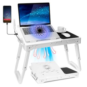 Escritorio para computadora portátil para cama, soporte ajustable para laptop, mesa de cama