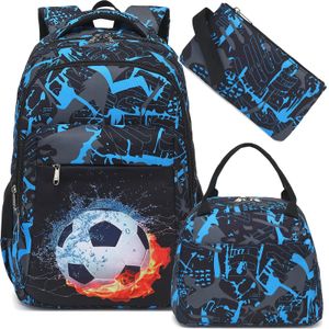 LEDAOU Mochila para niños y niñas, bolsas escolares para adolescentes, conjunto de mochila escolar