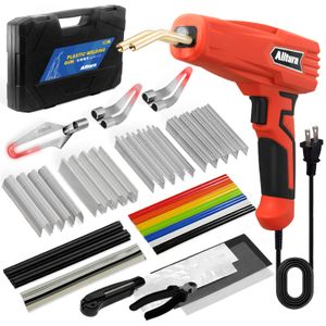 Allturn Soldador de plástico de versión mejorada, kit de soldadura de plástico, kit de grapadora en