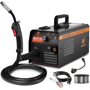 HZXVOGEN 145A Soldador MIG 110V/220V Soldador de núcleo de flujo Soldador de doble voltaje sin gas