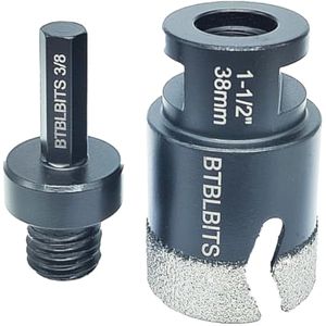 BTBLBITS Broca de núcleo de diamante seco de 3/4 de pulgada (0.787 in), sierra de agujero de