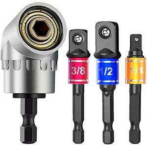 CIGOTU Juego de extensión de adaptador de llaves de mano de grado de impacto, 3 piezas de 1/4 3/8