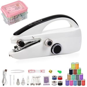 Máquina de coser de mano para costura rápida, fácil de operar, mini máquina de coser a mano portátil