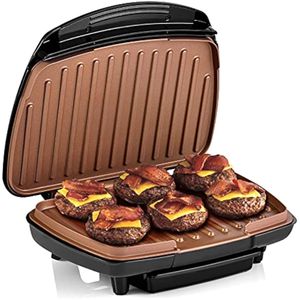 Health and Home KS-306 - Máquina clásica para parrilla de platos y prensa de panini, color negro