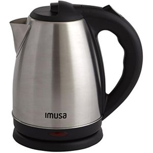 IMUSA USA GAU-18220 - Tetera eléctrica inalámbrica de acero inoxidable de 1,8 litros con boquilla de