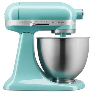 KitchenAid KSM3311XAQ Artisan Mini Series Batidora de pie inclinable, 3.5 cuartos de galón, azul