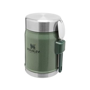 Stanley Classic Legendary - Tarro de comida de 0.4L color verde martillo con tenedor, frasco de sopa