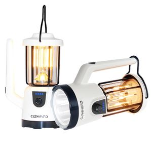 COWHERD Linterna de camping con linternas recargables, luces LED de campamento con modo linterna y