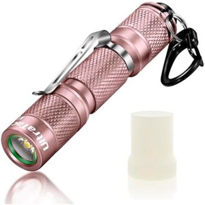 K1 - Linterna LED rosa de 180 lúmenes, mini luz AAA impermeable con botón, tamaño compacto de