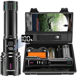 Linternas LED de alto lúmenes recargables, 980000 lúmenes XHM90.2 linterna súper brillante, luz de