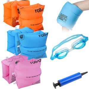 EQARD Flotadores de brazo para niños pequeños, 3 pares de bandas de brazo de PVC, alas de agua