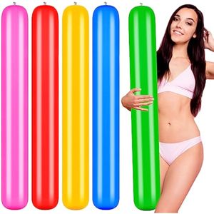 5 unidades de palos inflables para piscina de 41.3 pulgadas, fideos de piscina coloridos de PVC para