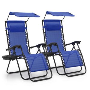 MoNiBloom Silla de playa estable de aluminio con parasol y almohada para playa, piscina, deportes,