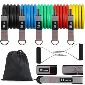 Bandas de resistencia individuales con asas para entrenar mujeres y hombres, bandas de ejercicio con