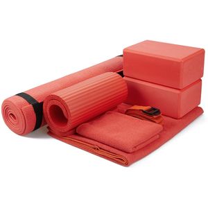 BalanceFrom GoYoga Juego de 7 piezas – incluye tapete de yoga con correa de transporte, 2 bloques de