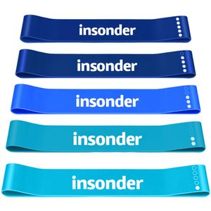 Juego de bandas de resistencia - 5 bandas de ejercicio para entrenamiento y fitness