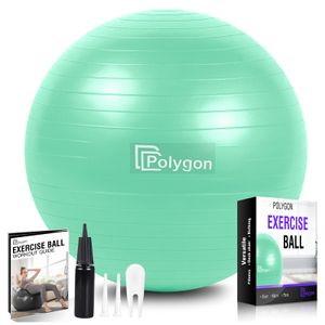 Polygon Pelota de ejercicio – Pelota de yoga de grado profesional antiestallidos para pilates,