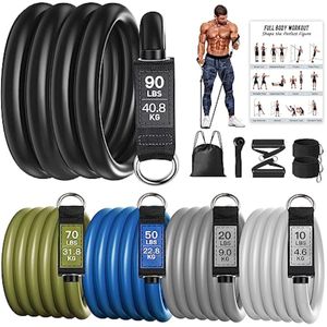 Bandas de resistencia pesadas para entrenar 240 libras, bandas de resistencia NITEEN con asas,