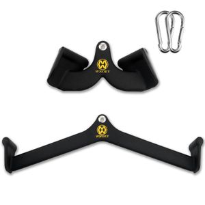 WNOEY Accesorio desplegable LAT, barra de tríceps trasera, entrenamiento de fuerza, agarre de mango,
