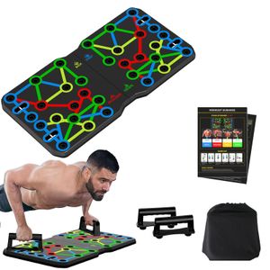 AERLANG Push Up Board, Portable Multi-Function Foldable 10 in 1 Push Up Bar, Push up Handles for