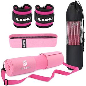 Plan4U Juego de almohadillas de barra para sentadillas y empujes de cadera mejorados de espuma para