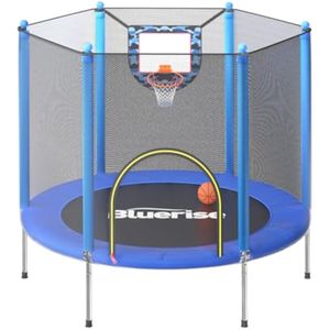 BLUERISE Trampoline 55IN 6FT 8FT 10FT 12FT 14FT Indoor Trampoline for Kids Outdoor Play for Kids