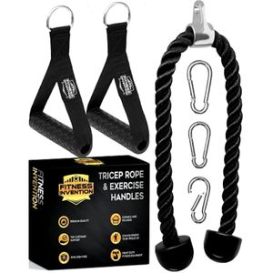 Tricep Rope Cable Attachment, 35" Rope Pull Down Attachment, Cable Attachments for Gym, Cable